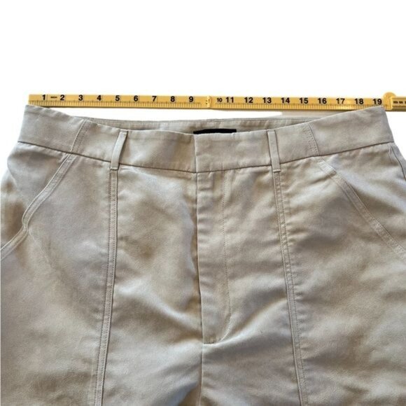 Banana Republic Factory Women’s Pants Size 18 Vegan Suede Straight Stone NWT - Picture 9 of 16